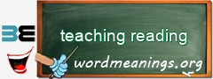 WordMeaning blackboard for teaching reading